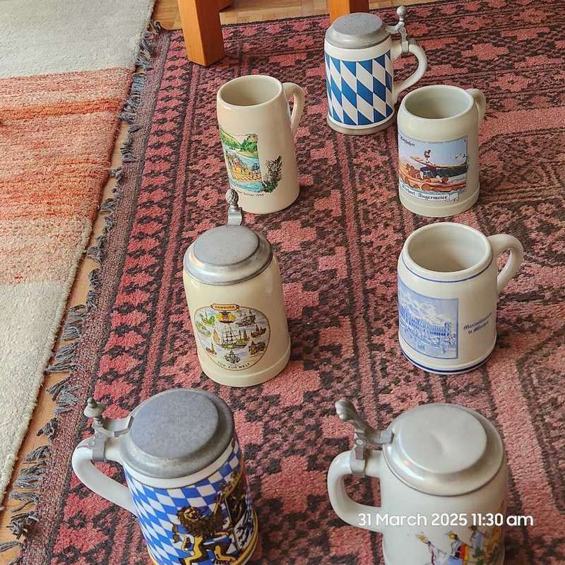 German Beer steins and mugs.