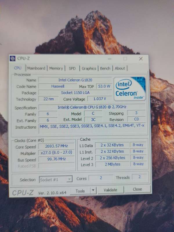 2x Intel Celeron 4th gen CPUs