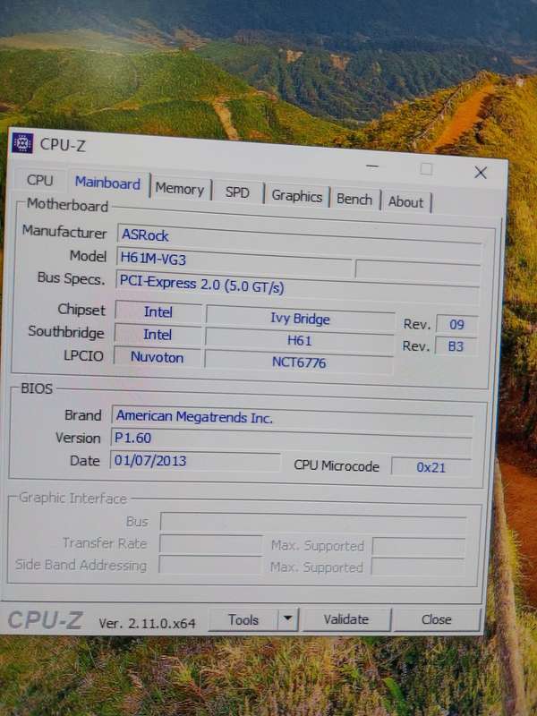 ASRock H61M-VG3 motherboard (2nd-3rd gen)