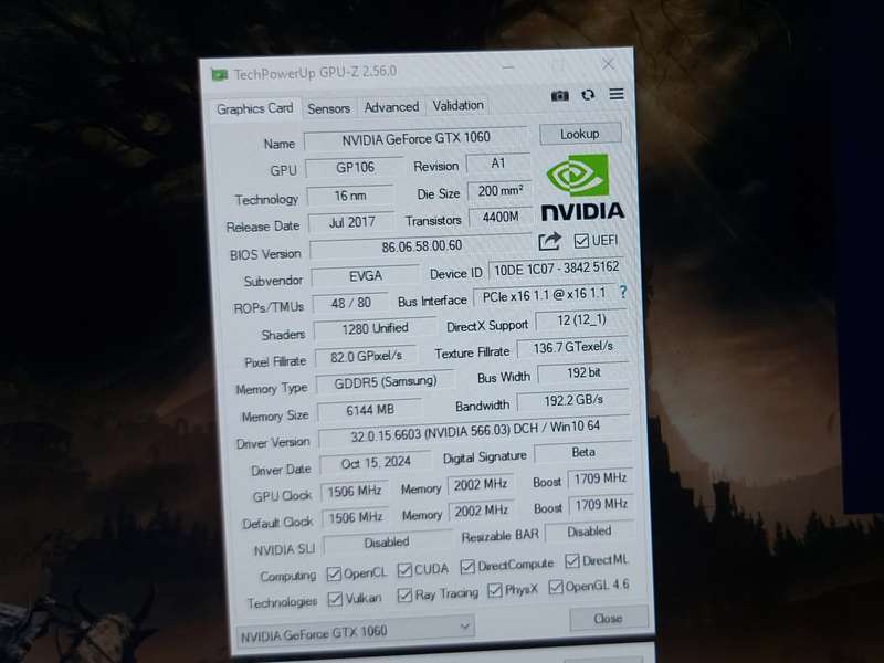 P106-100 6gb (GTX 1060) graphics card