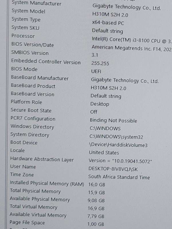 i3 8th gen + Motherboard + 16gb Ram **Bargain**