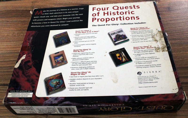 Retro Big box PC game: Quest for Glory 1-4