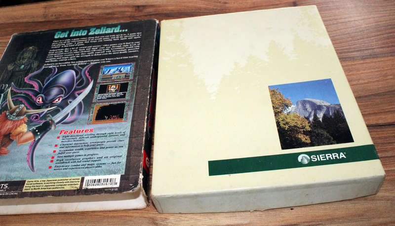 Retro Big box PC game: Zeliard (3.5 AND 5.5 Floppy disks)
