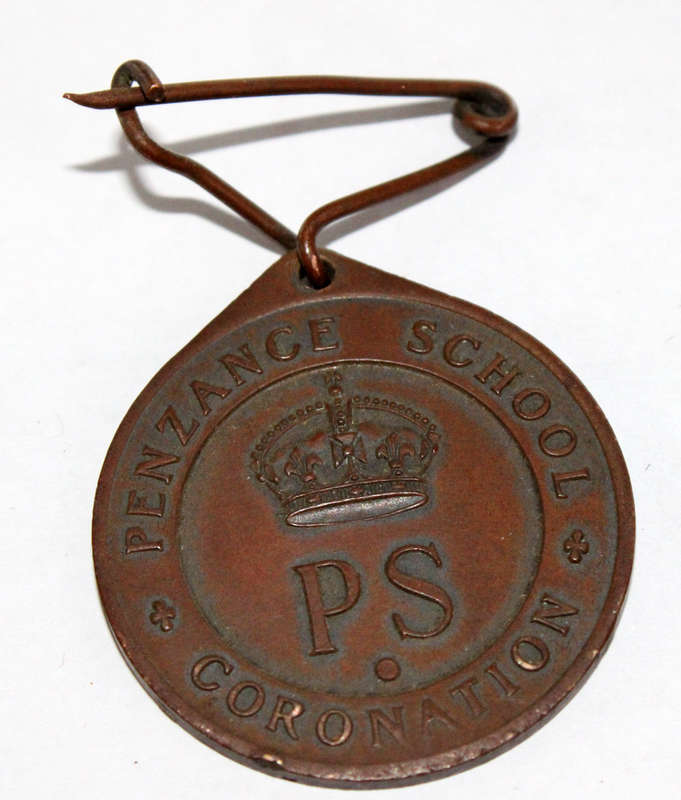 Penzance School Coronation medallion