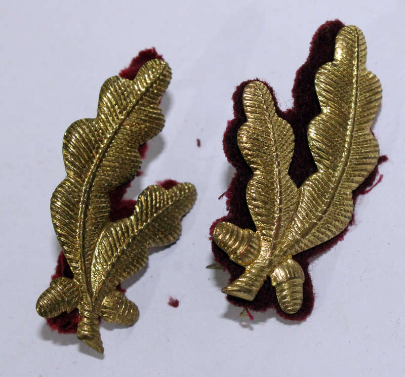 Pair of Romanian Junior Officer's collar badges
