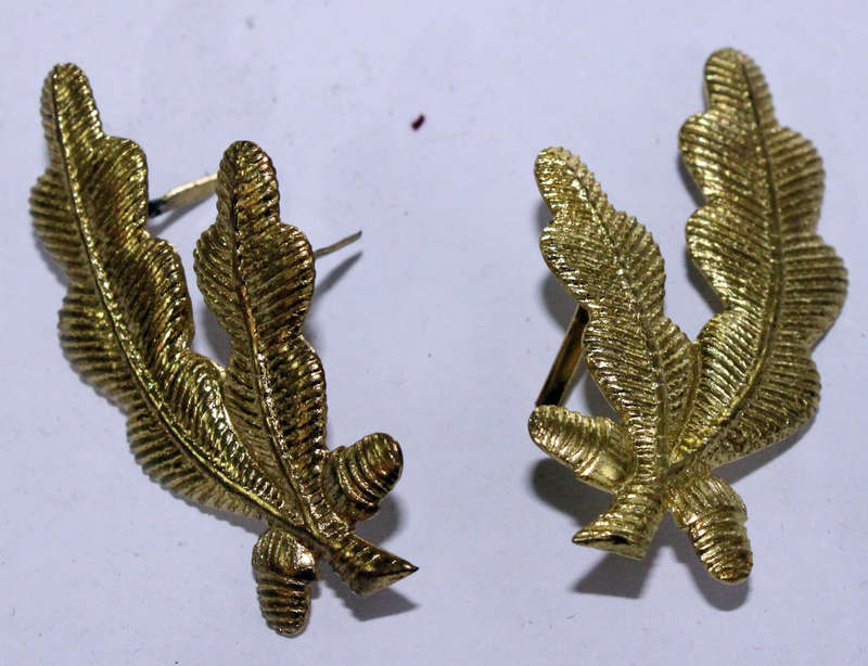 Pair of Romanian Junior Officer's collar badges