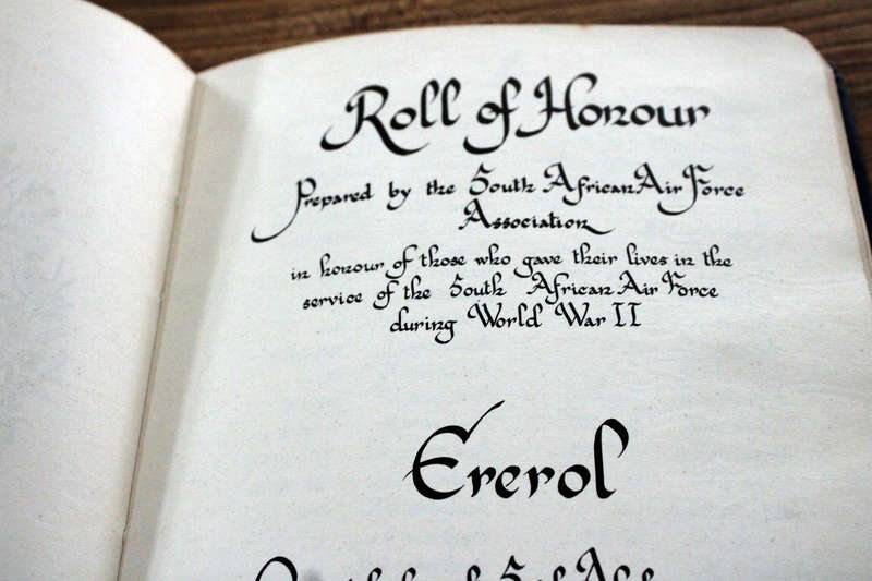 WW2 SAAF Roll of Honour book