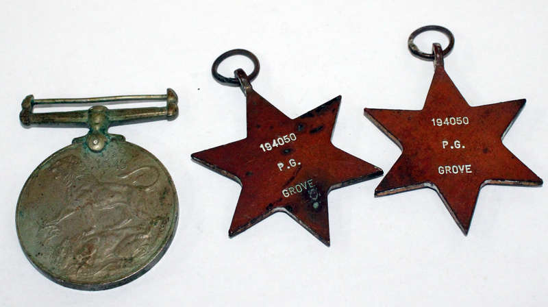3X WW2 Medals - 194050 PG Grove