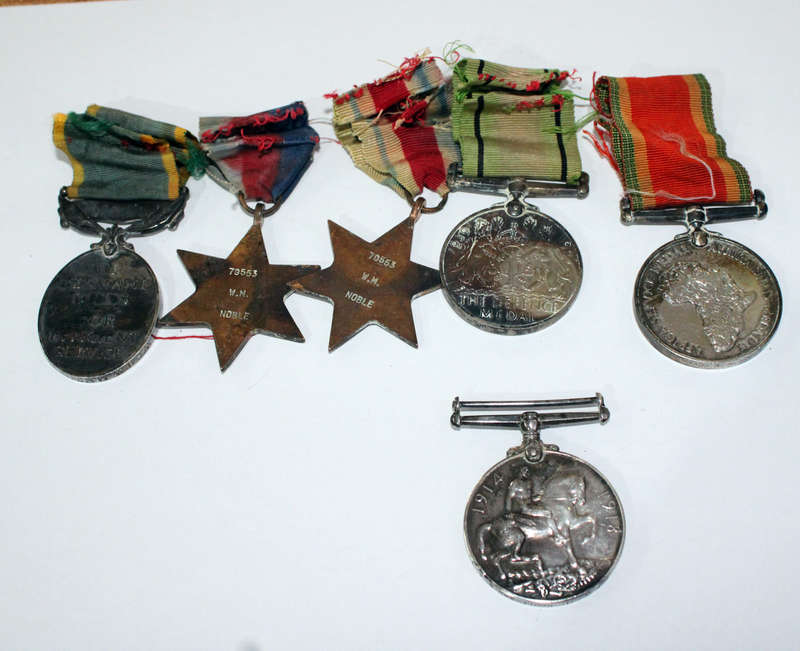 WW1 and WW2 medals all named to W.M. Noble