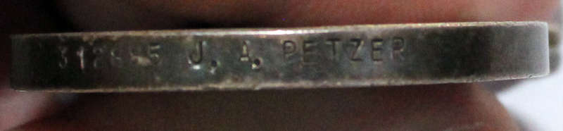 Africa Service medal 312885 JA Petzer