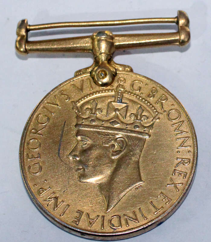 British War Medal 1939-1945 Gilted (name erased)