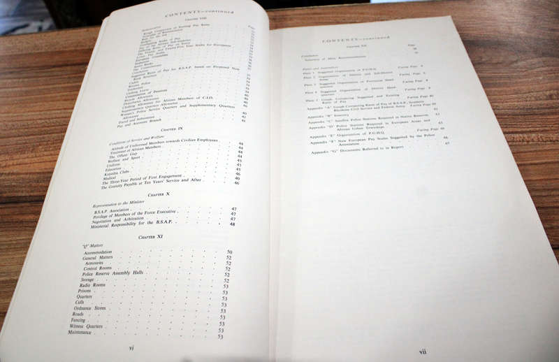 Report of the survey of the British South Africa Police -1962