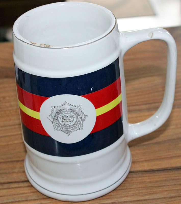 Rhodesian Army Service Corps mug (damaged)