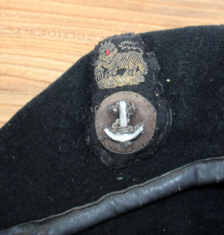 SA Navy Black beret (damaged)