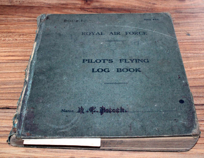 WW2 RAF pilot's log book