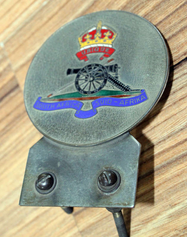 SA Artillery Car badge