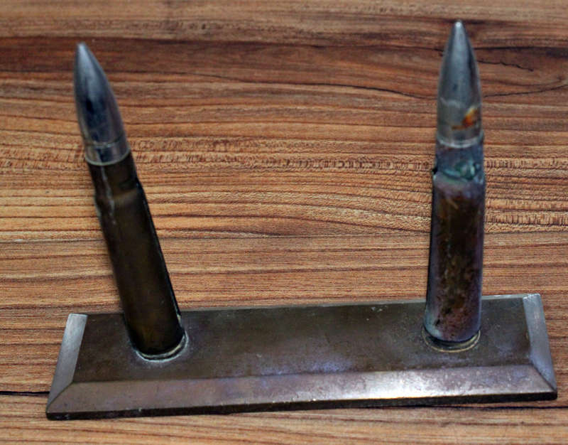 50 Browning trench art piece.