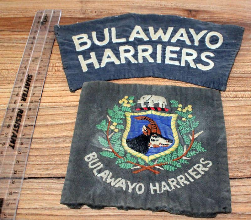 2x Large Bulawayo Harriers badges