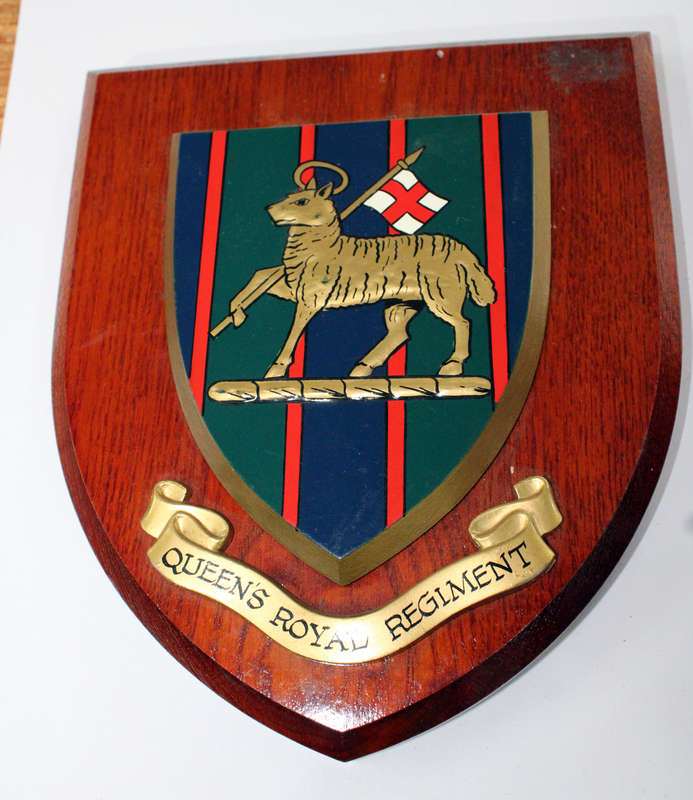 Queens Royal Regiment plaque