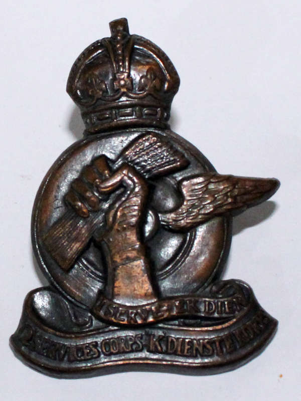 'Q' Services Corps cap badge