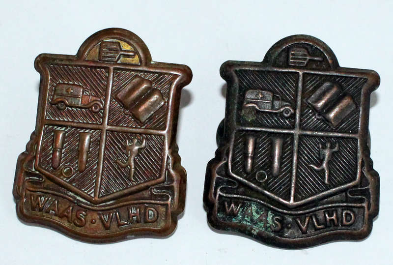 Pair of Women's Army Auxiliary Service collar badges
