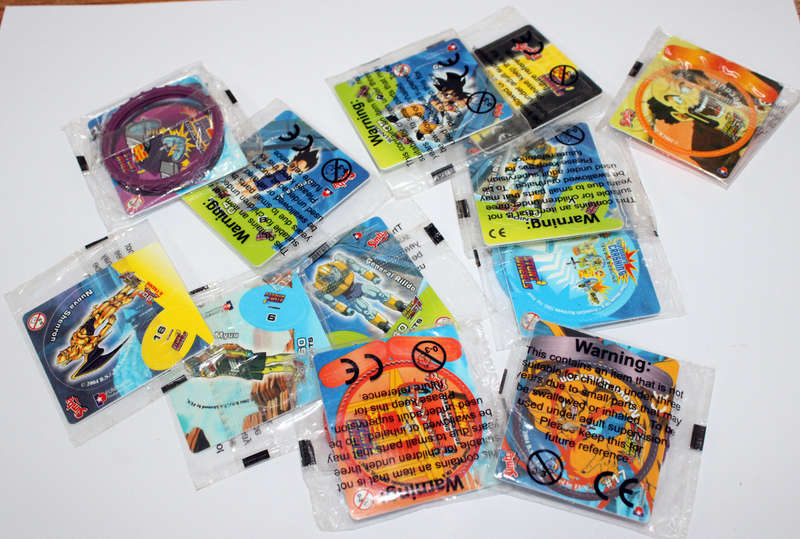 12x Simba Dragon Ball GT Stunt Wheels Tazos