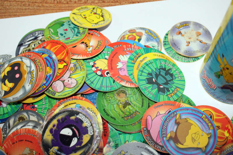 120+ Simba Pokemon Tazos plus storage container