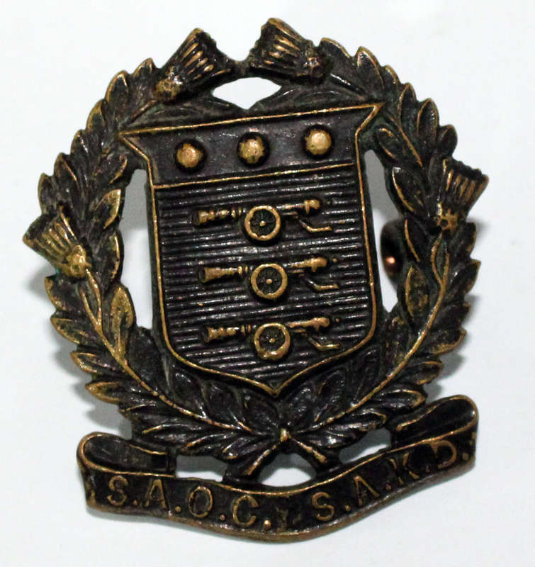 SA Ordnance Corps Cap badge WW2