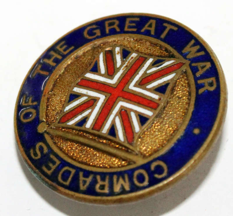 Comrades of the Great War numbered badge