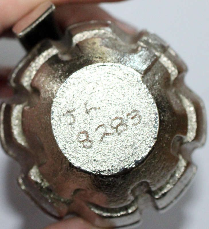 Chromed and inert Mk2 "Pineapple" grenade