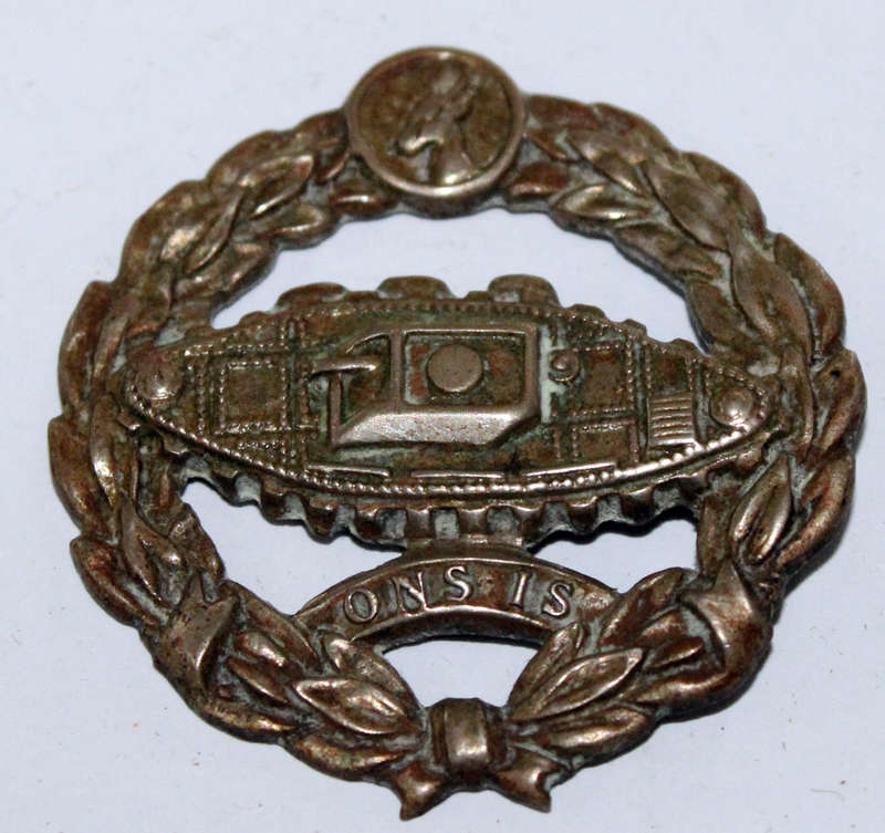WW2 SA Tank Corps badge (damaged)
