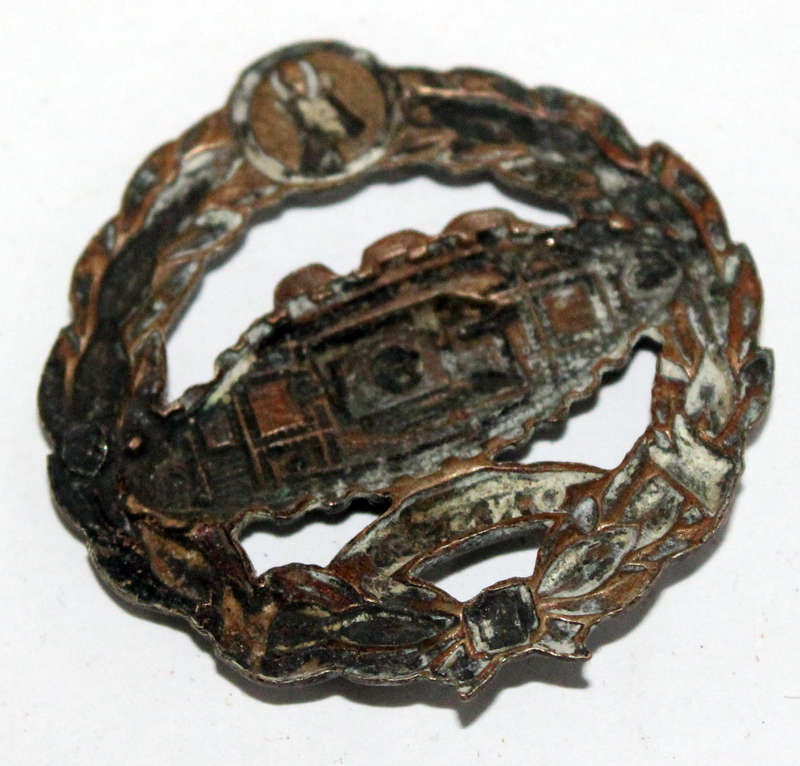WW2 SA Tank Corps badge (damaged)