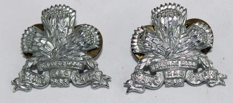 SA Armoured Corps collar set