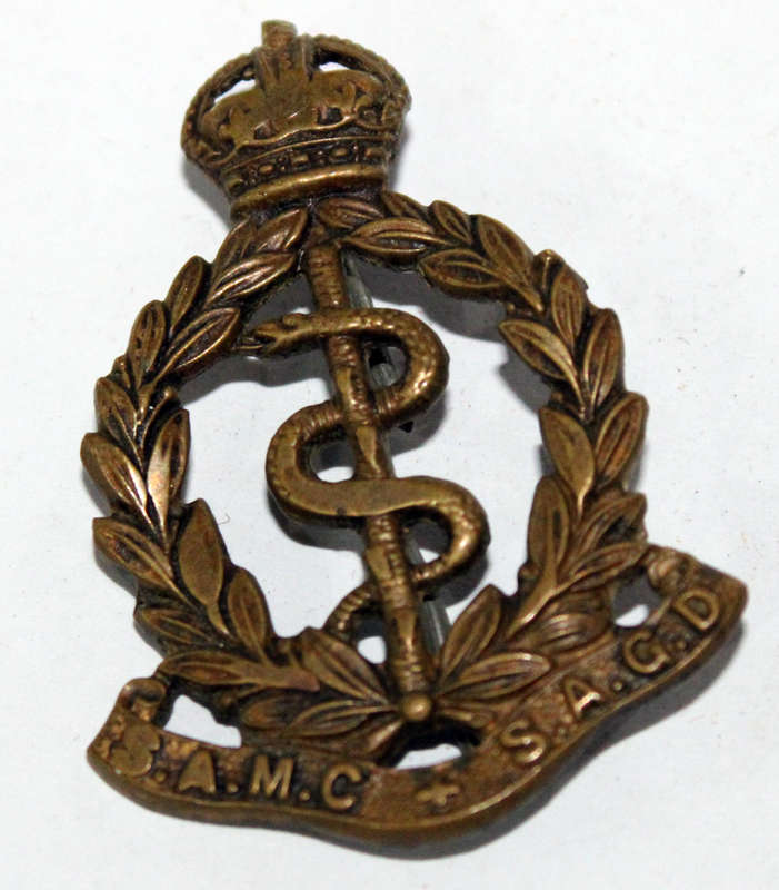 SA Medical Corps collar badge (damaged)