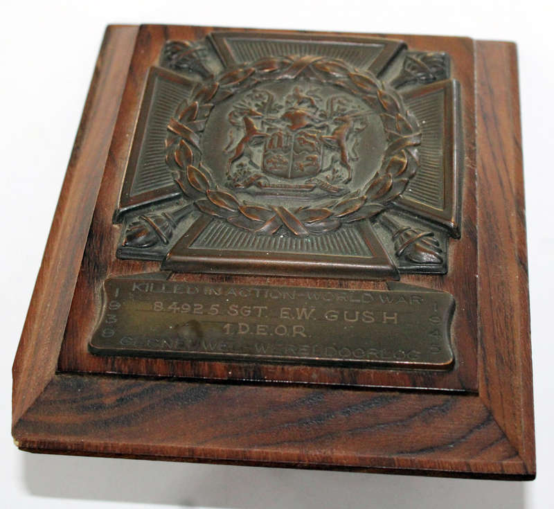 WW2 Death Plaque -Dukes