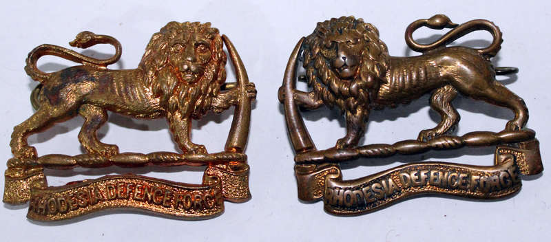 RARE Rhodesian Defence Force pair of collars