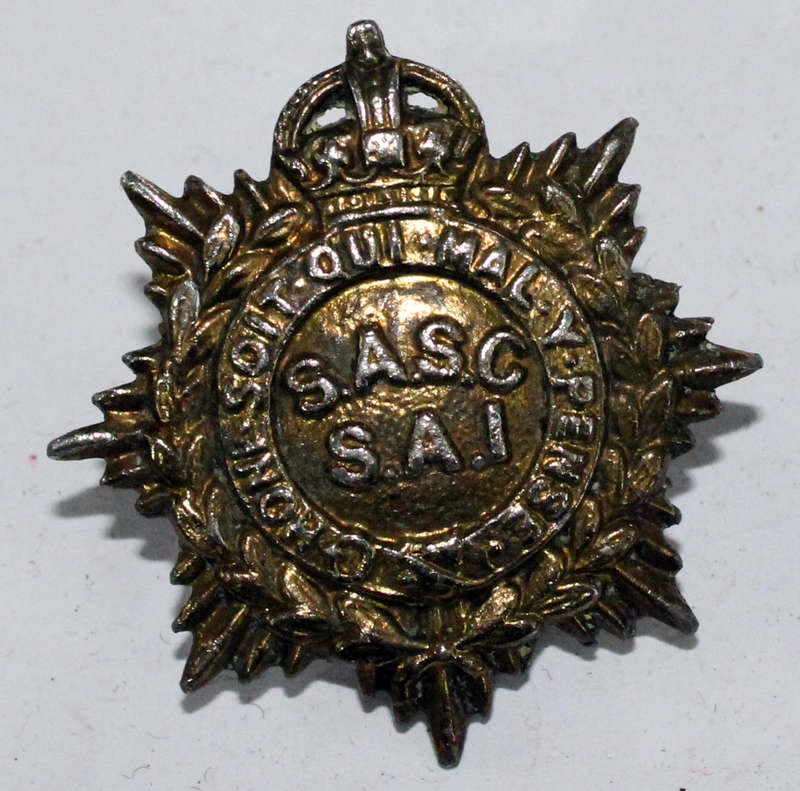 SA Service corps cast cap badge