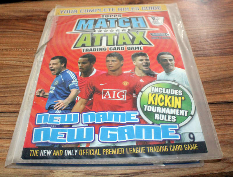 Match Attax cards album with over 200 cards