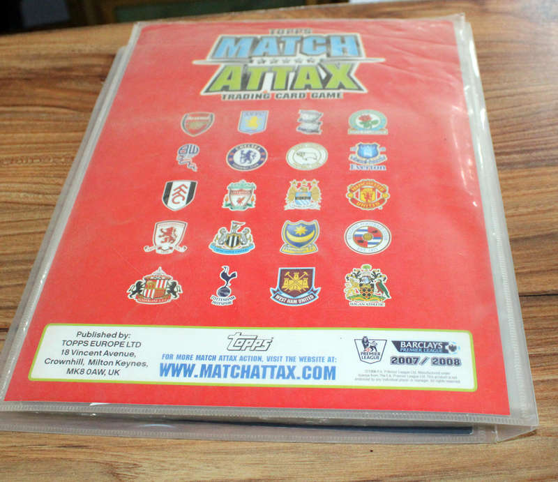 Match Attax cards album with over 200 cards
