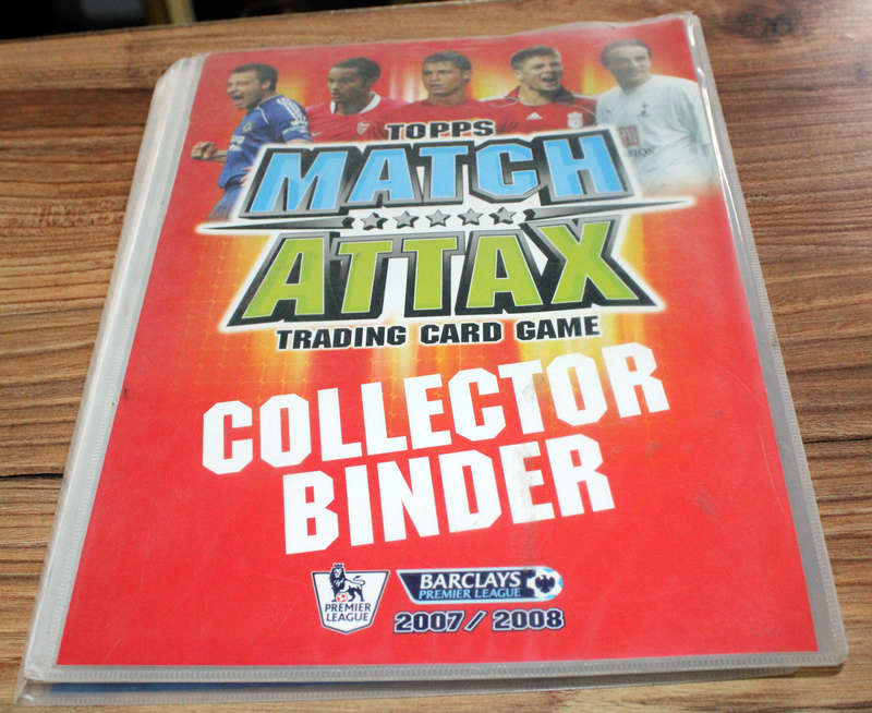 Match Attax cards album with over 300 cards
