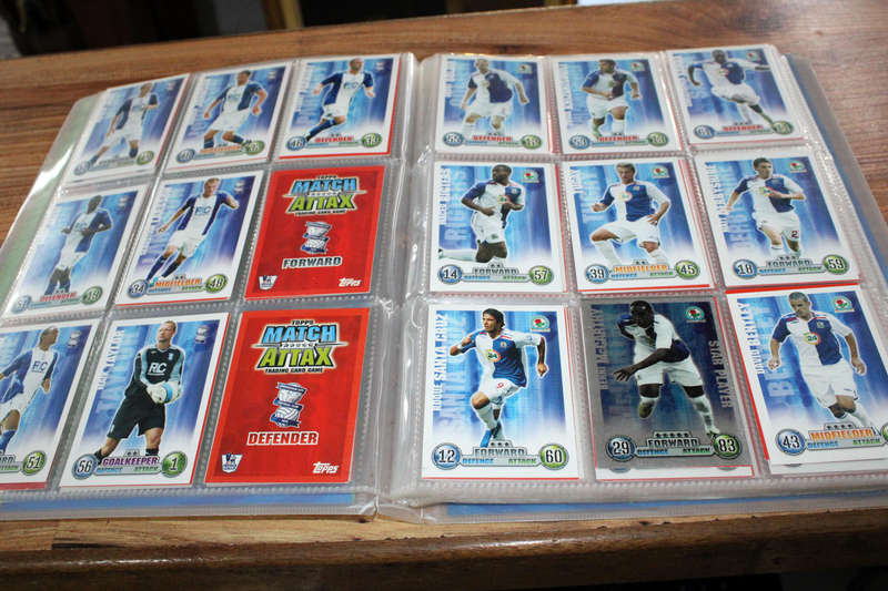 Match Attax cards album with over 300 cards