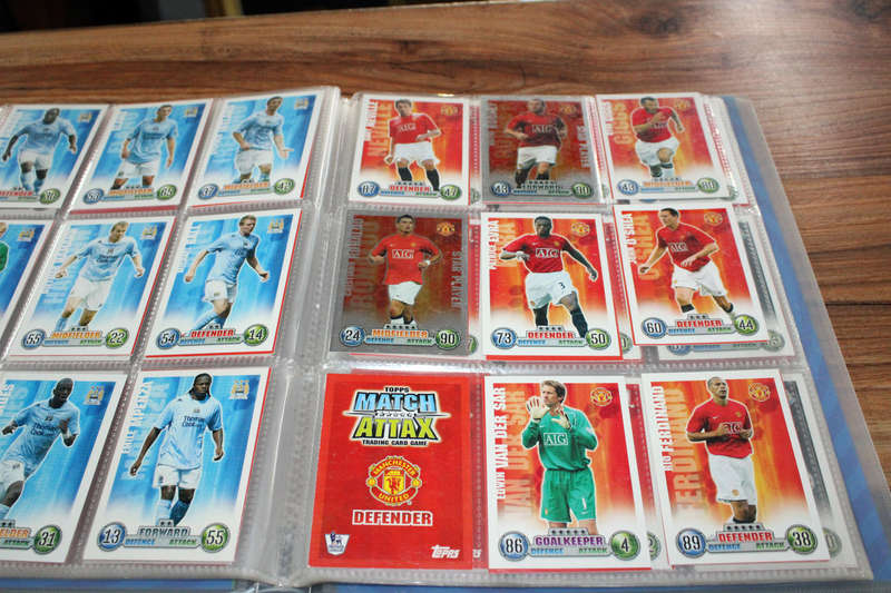 Match Attax cards album with over 300 cards