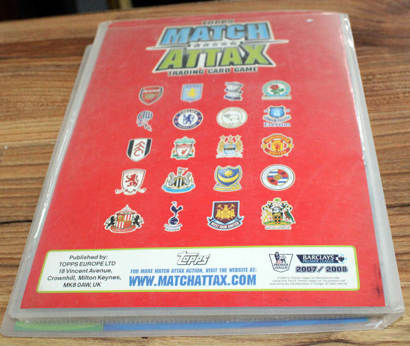 Match Attax cards album with over 300 cards