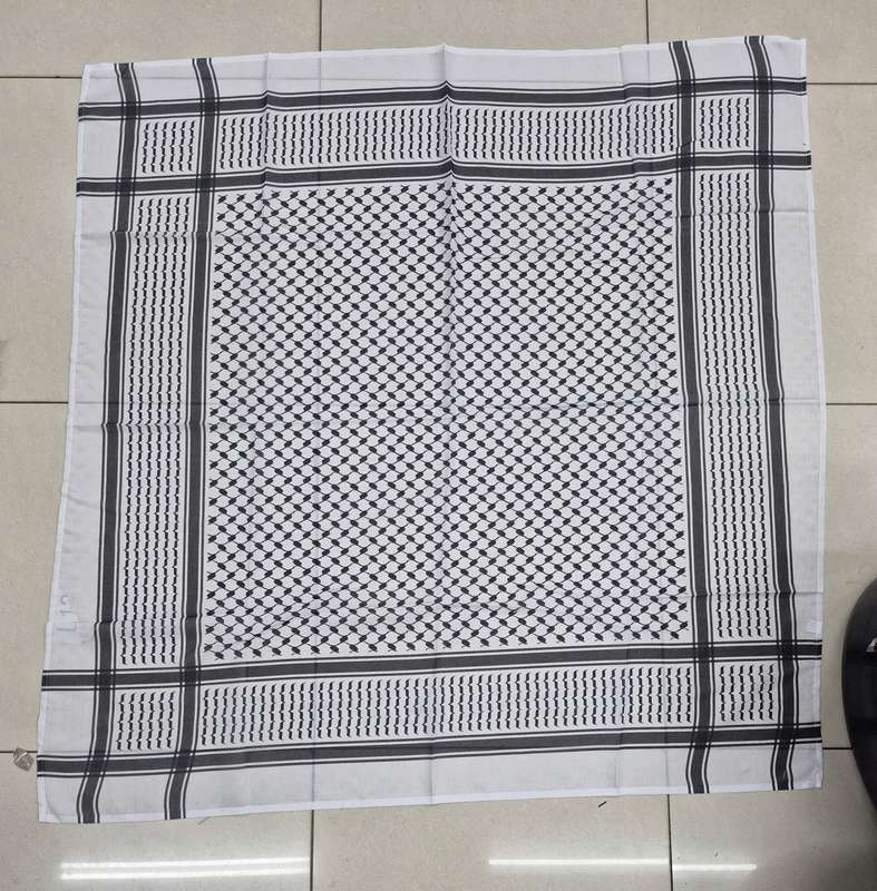 Palestinian cotton kefiya scarf 130 cm x 130 cm square