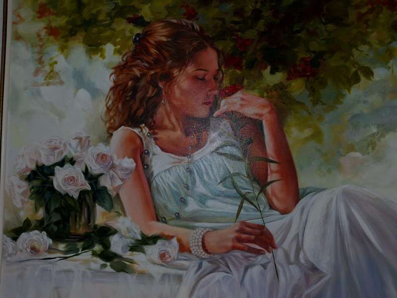 DEON STOLZ-LADY IN WHITE 700mmx1000mm