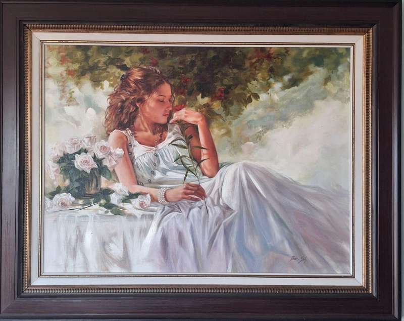 DEON STOLZ-LADY IN WHITE 700mmx1000mm