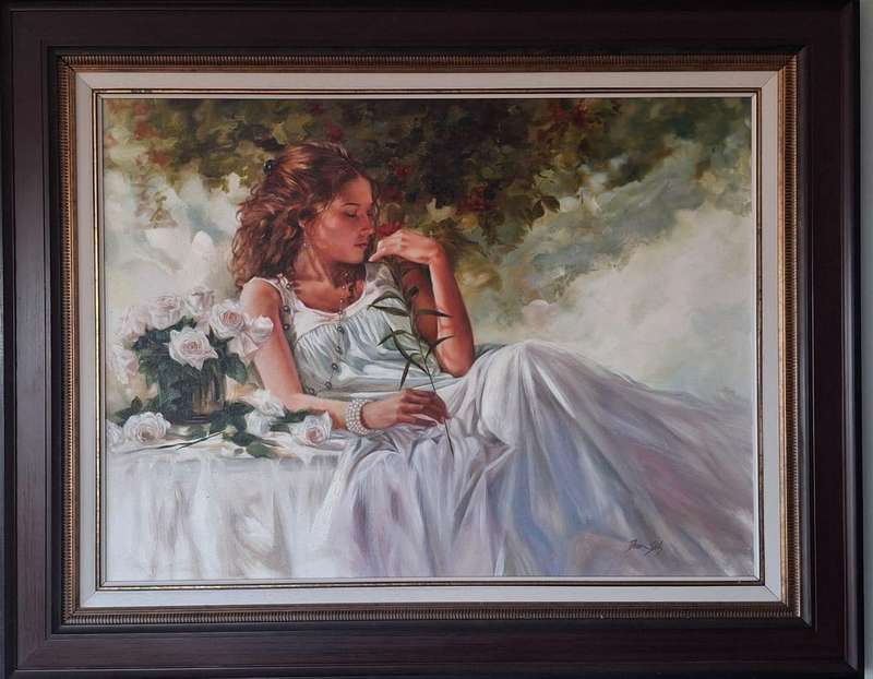 DEON STOLZ-LADY IN WHITE 700mmx1000mm
