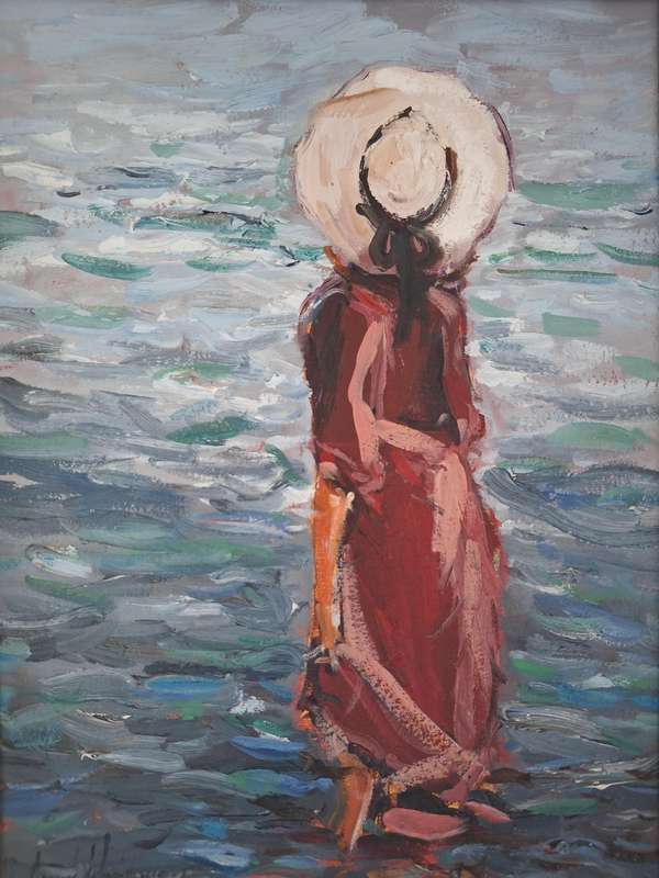 CORNE' WEIDEMAN - "LADY IN RED" 300mmx400mm