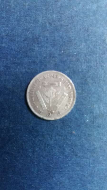 South Africa 1943 3 Pence * 80% Silver*