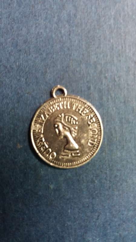 Queen  Elizabeth 2nd  Coin Replica Pendant with loop